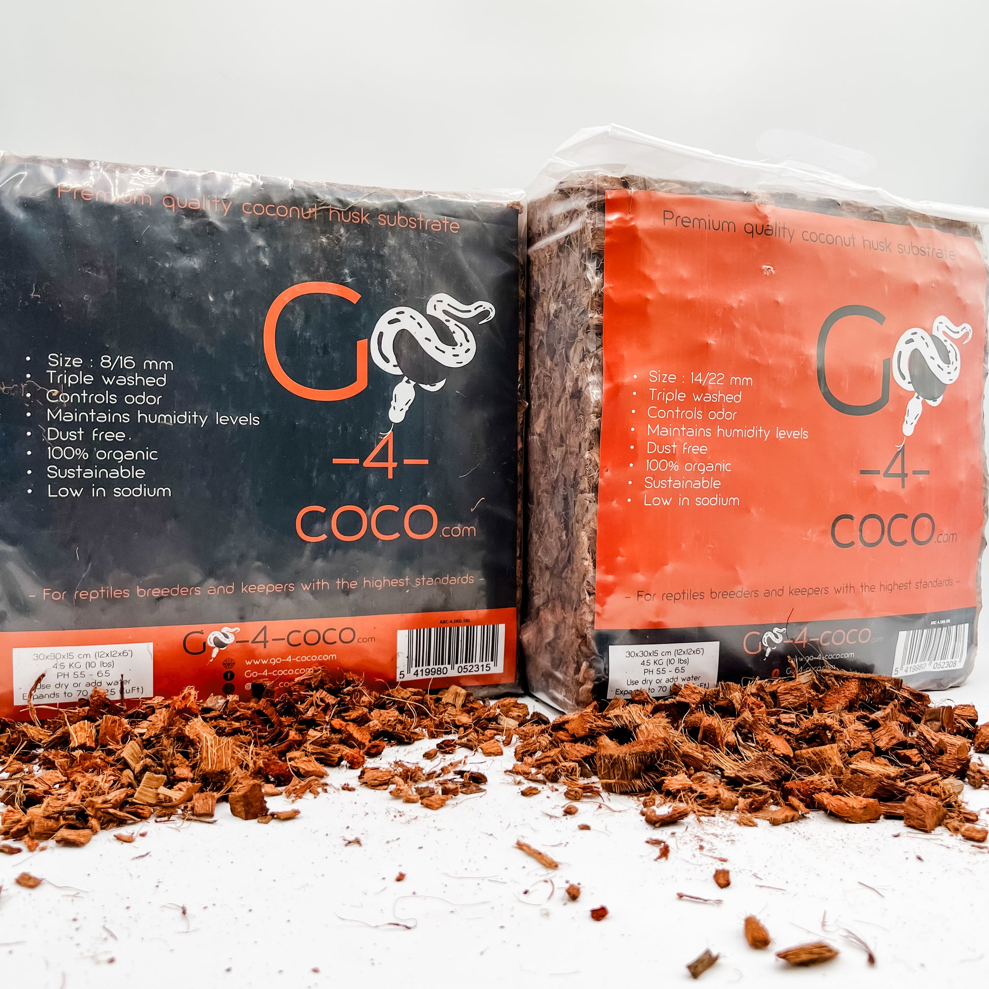 Go-4-Coco Premium Coconut Husk Snake Bedding Pack – Ghost